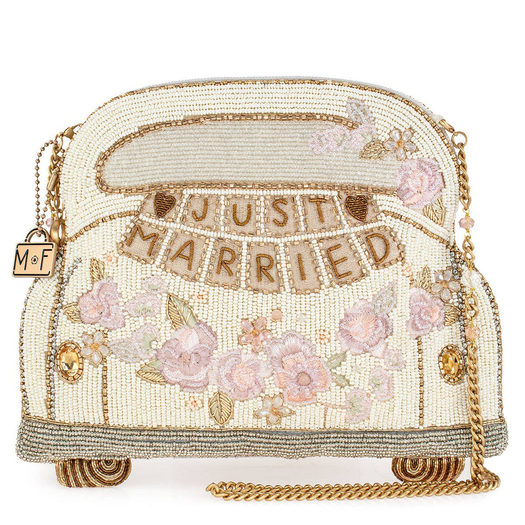 Just Married Beaded Clutch with strap - Carol Hannah