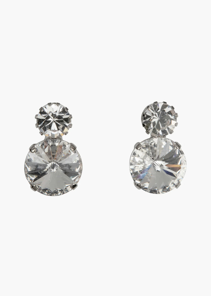 Myrla Earrings in Silver Crystal - Carol Hannah