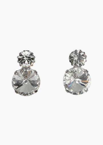 Myrla Earrings in Silver Crystal - Carol Hannah