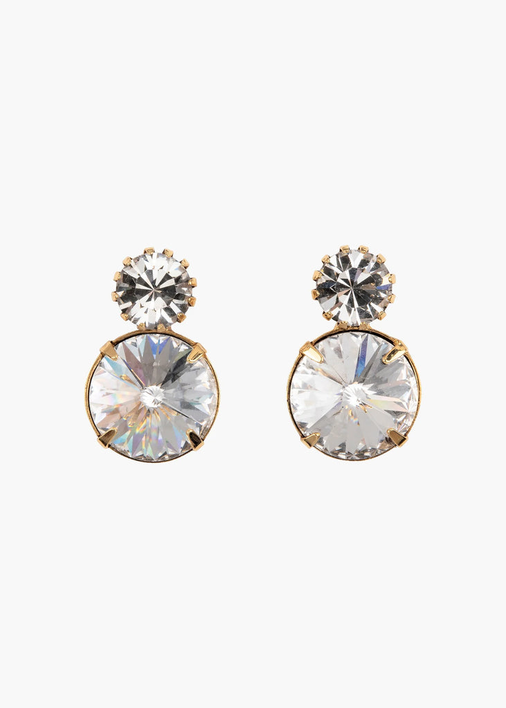 Myrla Earrings in Crystal Antique Gold - Carol Hannah
