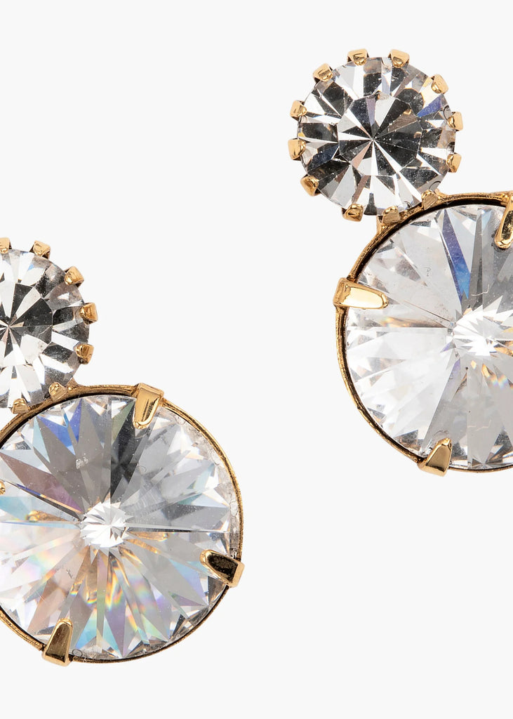 Myrla Earrings in Crystal Antique Gold - Carol Hannah