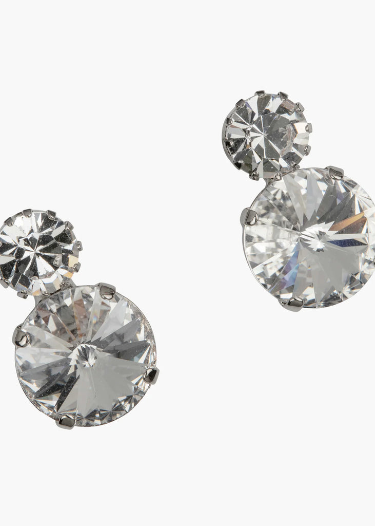 Myrla Earrings in Silver Crystal - Carol Hannah