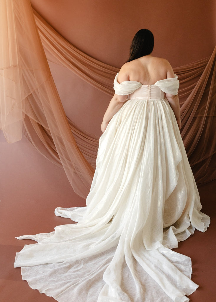 Senara in Gold Foiled Linen - Carol Hannah