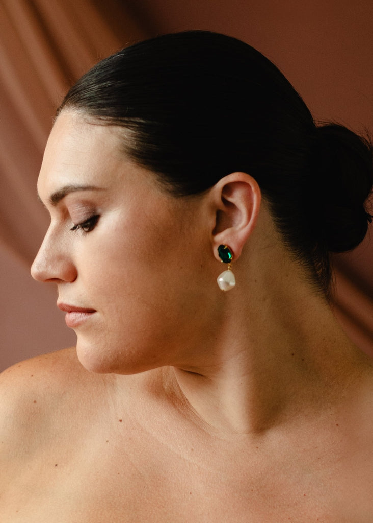 Tunis Earrings in Emerald - Carol Hannah