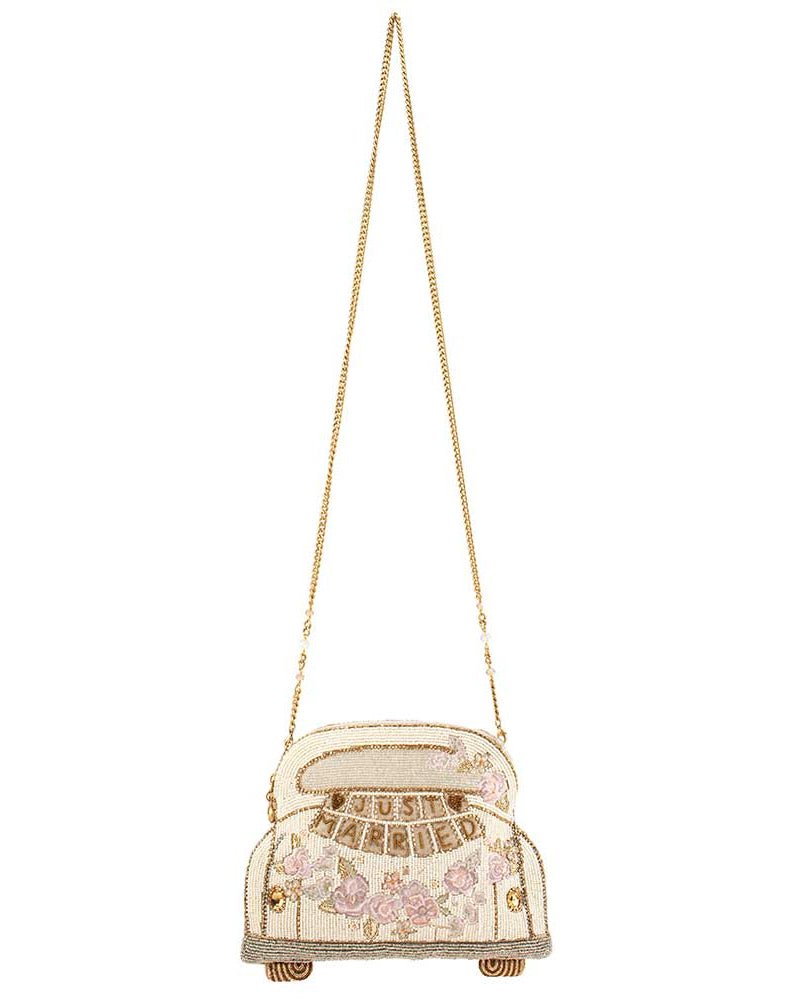 Just Married Beaded Clutch with strap - Carol Hannah