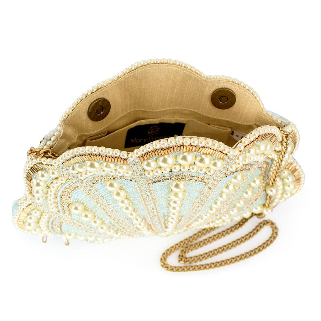 Something Blue Beaded Shell Bridal Clutch - Carol Hannah